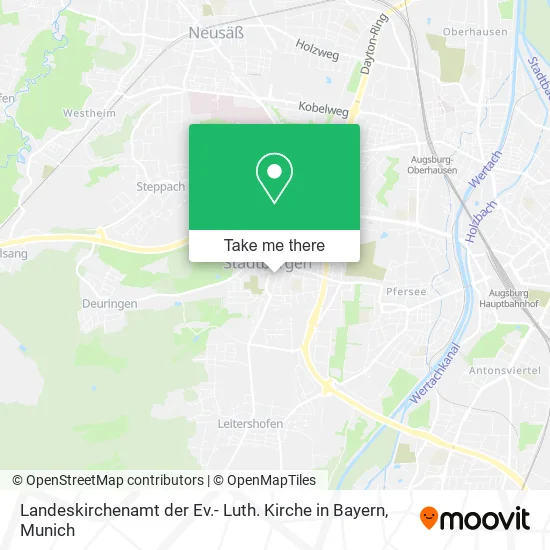 Карта Landeskirchenamt der Ev.- Luth. Kirche in Bayern
