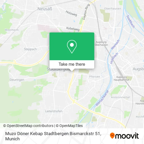 Карта Muzo Döner Kebap Stadtbergen Bismarckstr 51