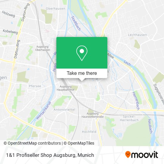 1&1 Profiseller Shop Augsburg map