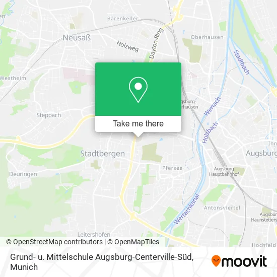 Карта Grund- u. Mittelschule Augsburg-Centerville-Süd