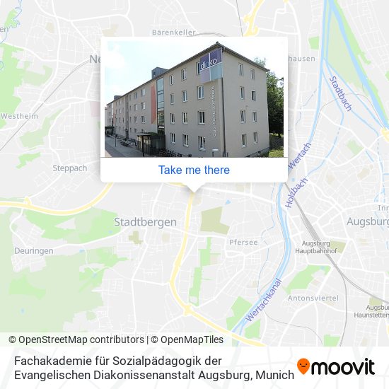 Fachakademie für Sozialpädagogik der Evangelischen Diakonissenanstalt Augsburg map