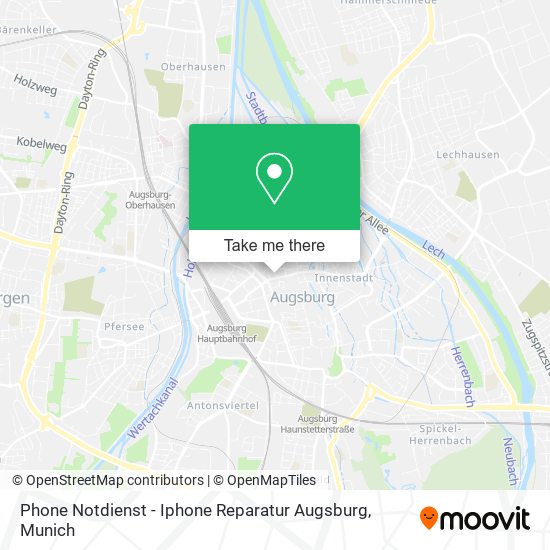 Карта Phone Notdienst - Iphone Reparatur Augsburg