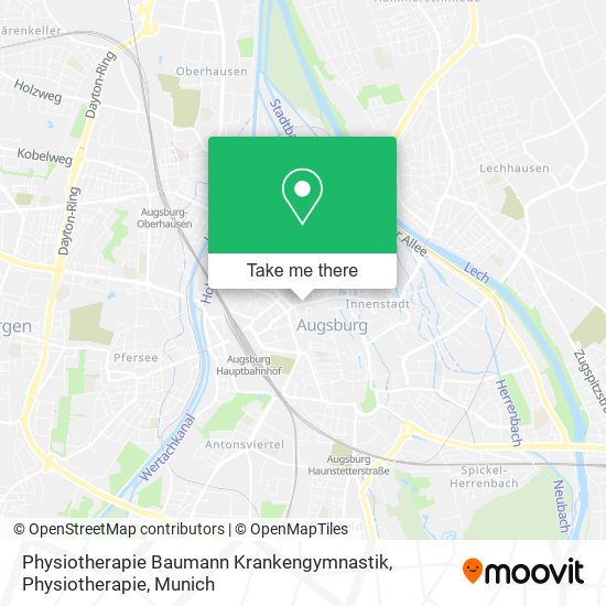 Карта Physiotherapie Baumann Krankengymnastik, Physiotherapie