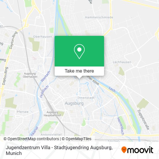 Карта Jugendzentrum Villa - Stadtjugendring Augsburg