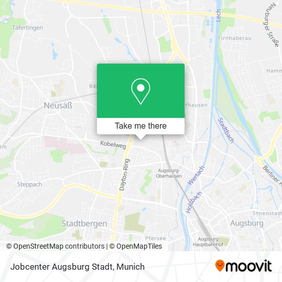 Jobcenter Augsburg Stadt map