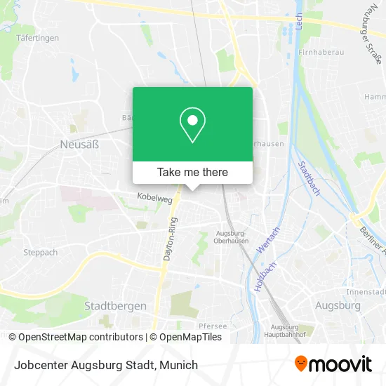 Карта Jobcenter Augsburg Stadt