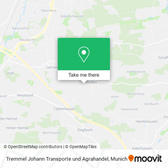 Tremmel Johann Transporte und Agrahandel map