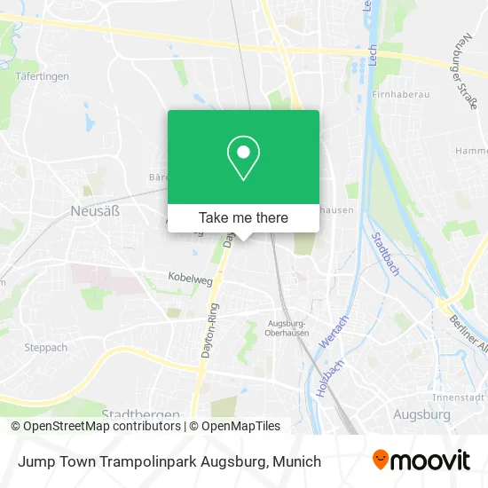 Карта Jump Town Trampolinpark Augsburg