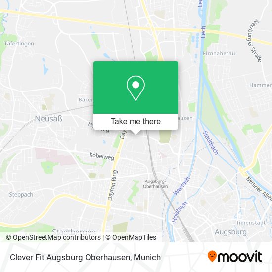 Карта Clever Fit Augsburg Oberhausen