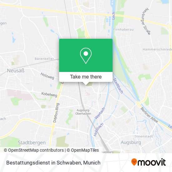 Bestattungsdienst in Schwaben map