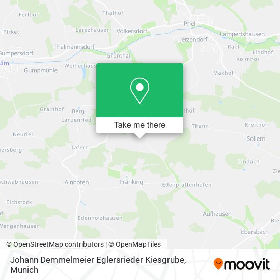 Johann Demmelmeier Eglersrieder Kiesgrube map
