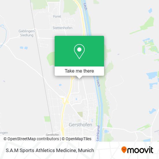 S.A.M Sports Athletics Medicine map