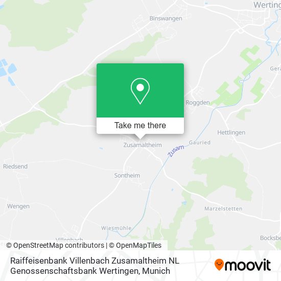 Raiffeisenbank Villenbach Zusamaltheim NL Genossenschaftsbank Wertingen map