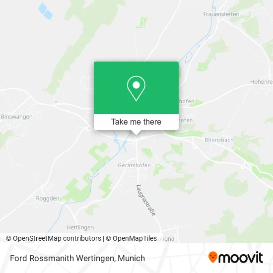 Карта Ford Rossmanith Wertingen