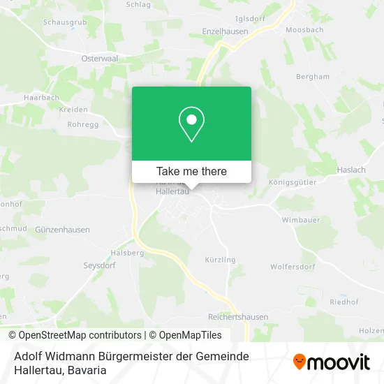 Карта Adolf Widmann Bürgermeister der Gemeinde Hallertau