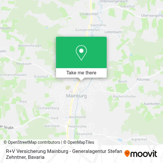 R+V Versicherung Mainburg - Generalagentur Stefan Zehntner map