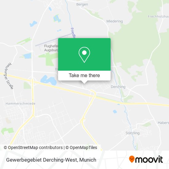 Gewerbegebiet Derching-West map