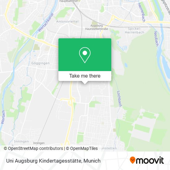 Uni Augsburg Kindertagesstätte map