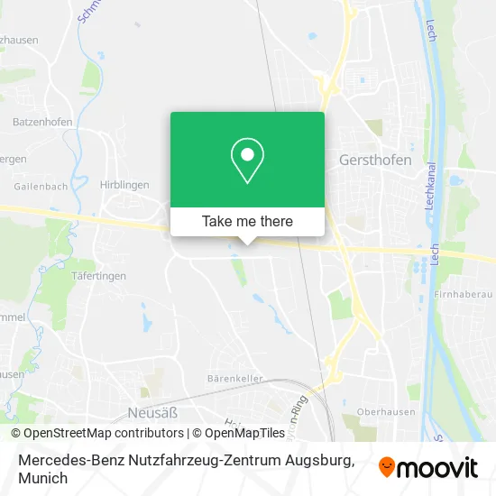 Карта Mercedes-Benz Nutzfahrzeug-Zentrum Augsburg