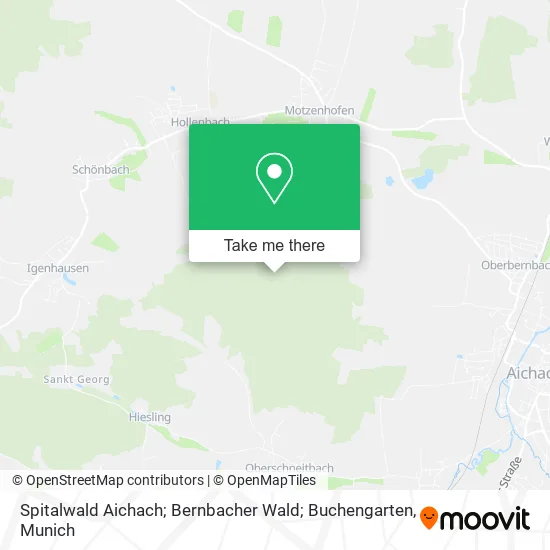Карта Spitalwald Aichach; Bernbacher Wald; Buchengarten