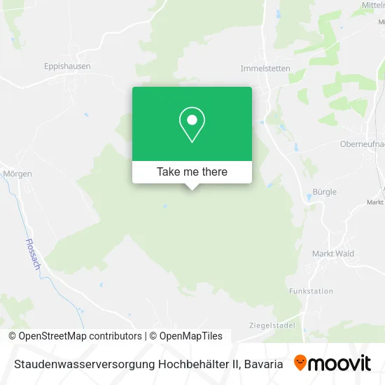 Карта Staudenwasserversorgung Hochbehälter II