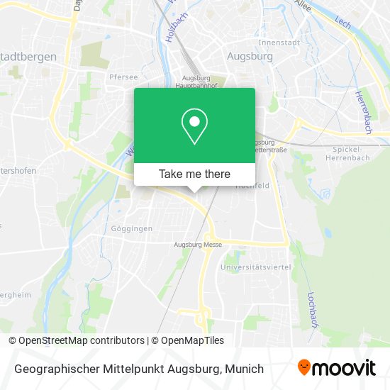 Geographischer Mittelpunkt Augsburg map