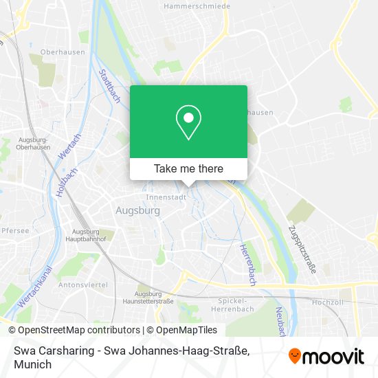 Карта Swa Carsharing - Swa Johannes-Haag-Straße