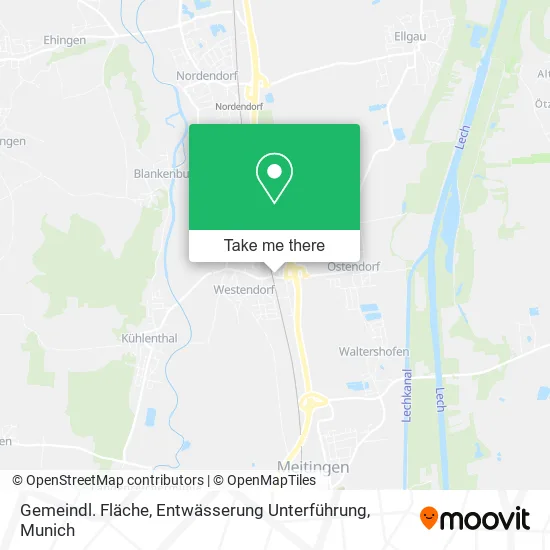 Карта Gemeindl. Fläche, Entwässerung Unterführung