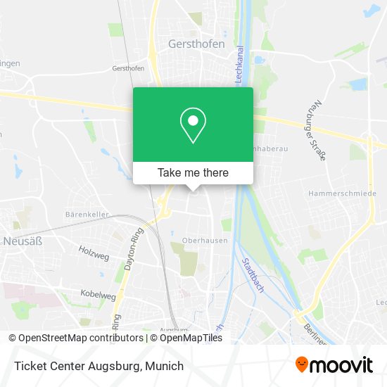 Ticket Center Augsburg map