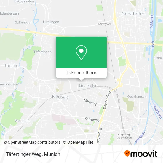 Карта Täfertinger Weg