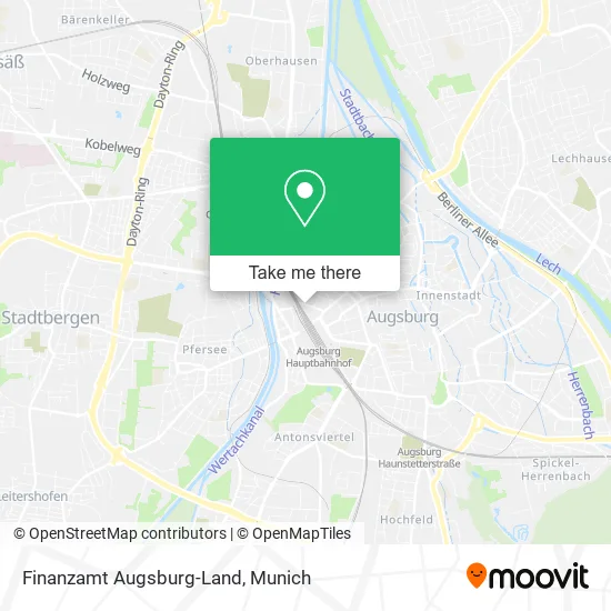Карта Finanzamt Augsburg-Land
