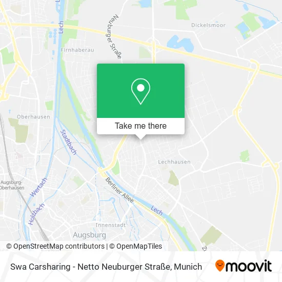 Карта Swa Carsharing - Netto Neuburger Straße