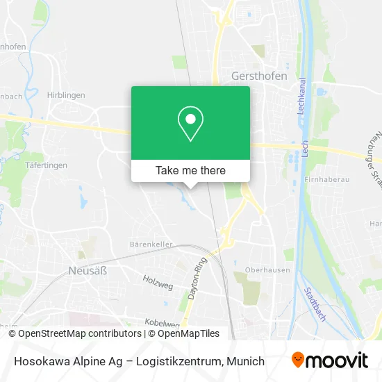 Карта Hosokawa Alpine Ag – Logistikzentrum