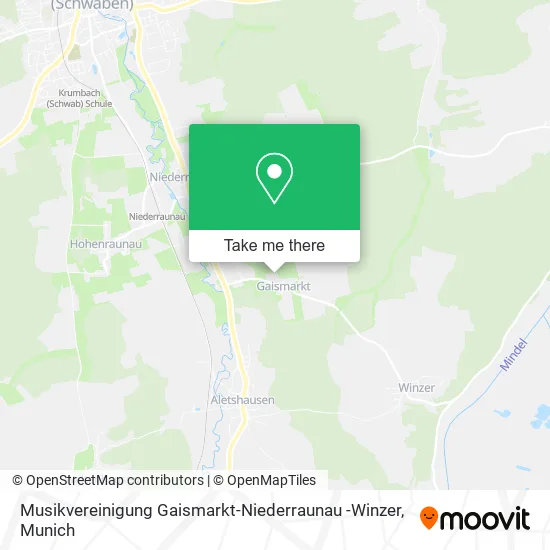 Карта Musikvereinigung Gaismarkt-Niederraunau -Winzer