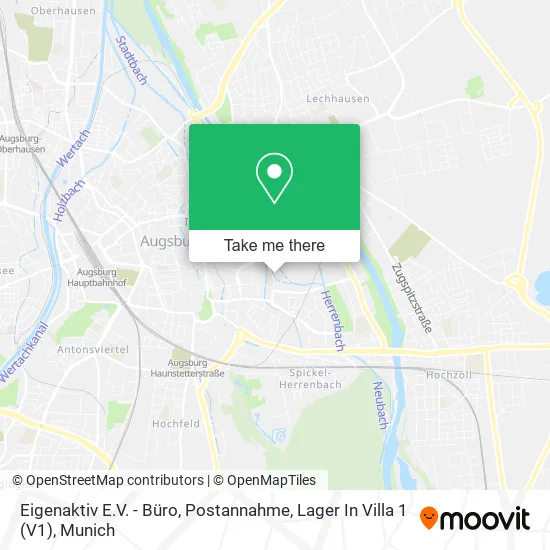 Карта Eigenaktiv E.V. - Büro, Postannahme, Lager In Villa 1 (V1)