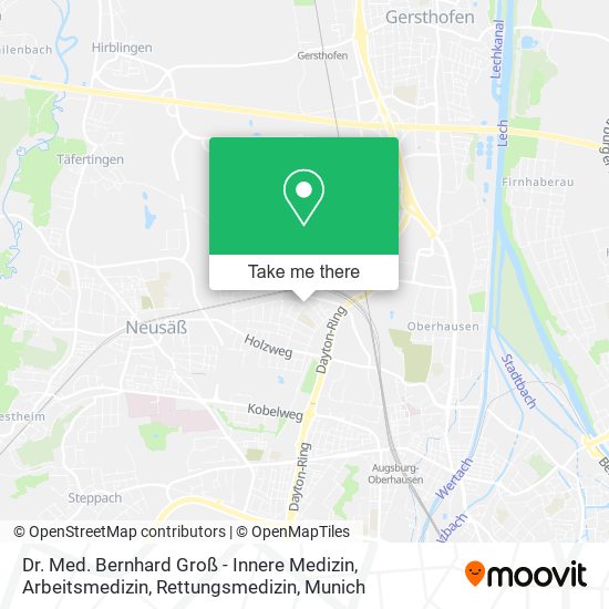 Dr. Med. Bernhard Groß - Innere Medizin, Arbeitsmedizin, Rettungsmedizin map