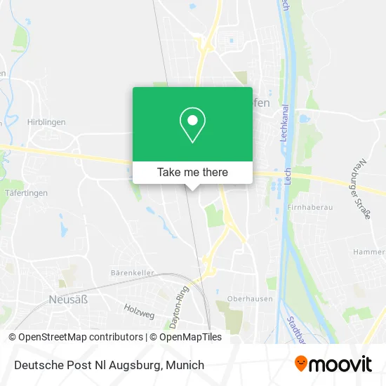 Карта Deutsche Post Nl Augsburg