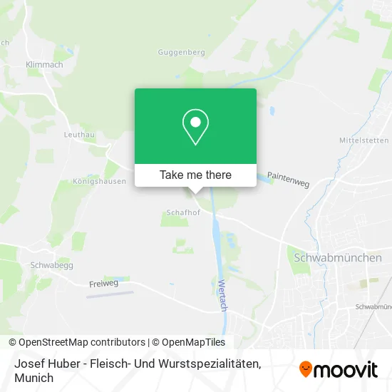 Карта Josef Huber - Fleisch- Und Wurstspezialitäten