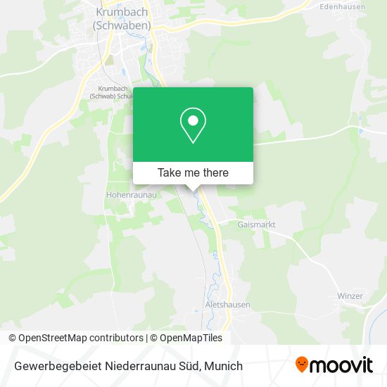 Gewerbegebeiet Niederraunau Süd map