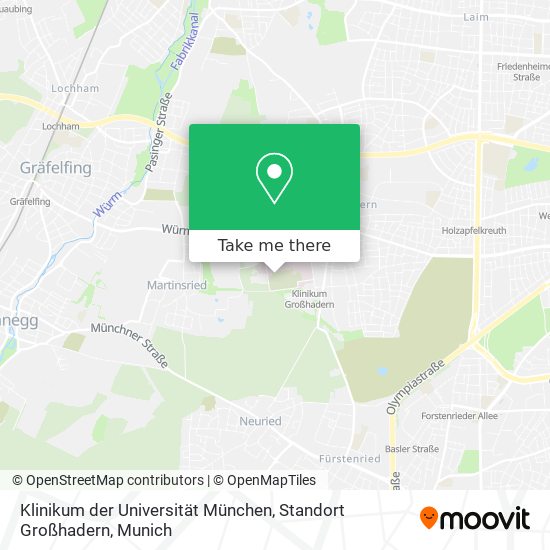 Klinikum der Universität München, Standort Großhadern map