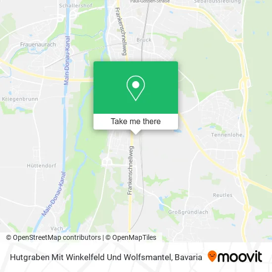 Карта Hutgraben Mit Winkelfeld Und Wolfsmantel