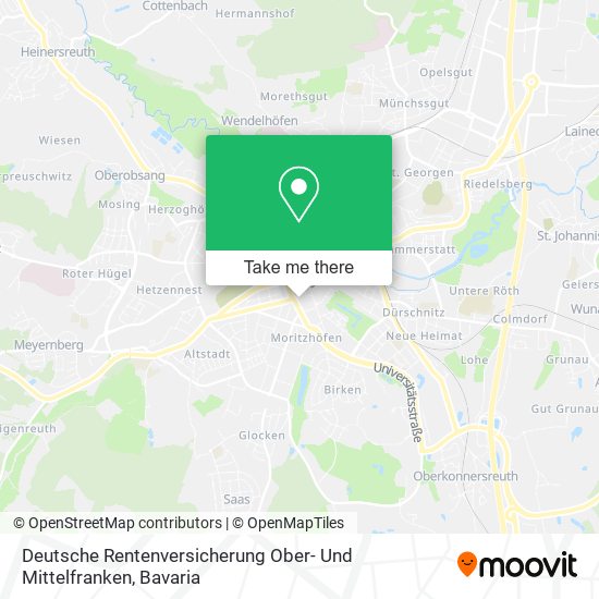Deutsche Rentenversicherung Ober- Und Mittelfranken map