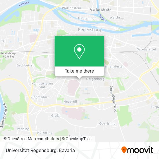 Universität Regensburg map