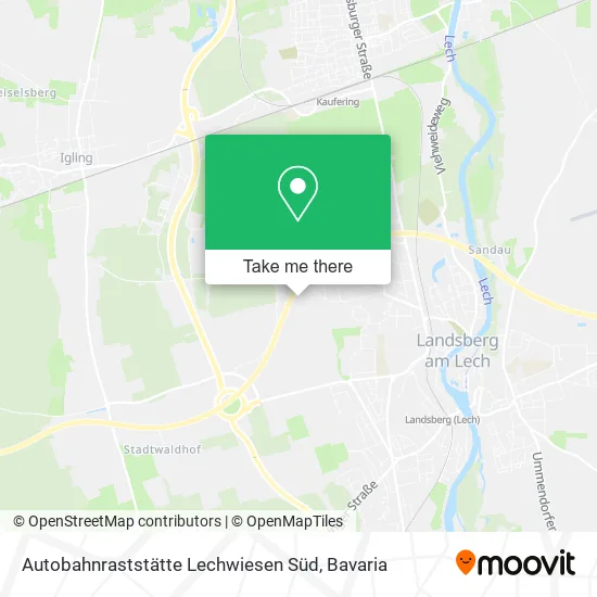 Карта Autobahnraststätte Lechwiesen Süd