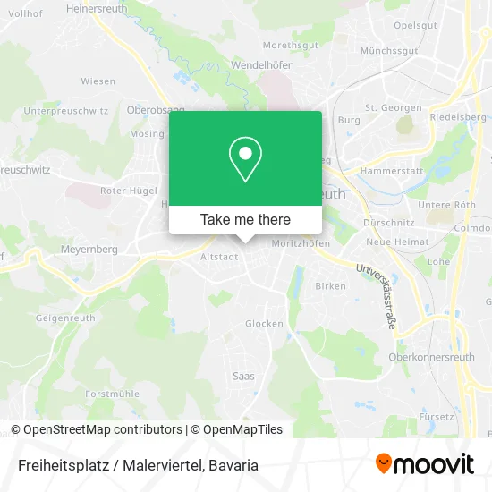 Карта Freiheitsplatz / Malerviertel