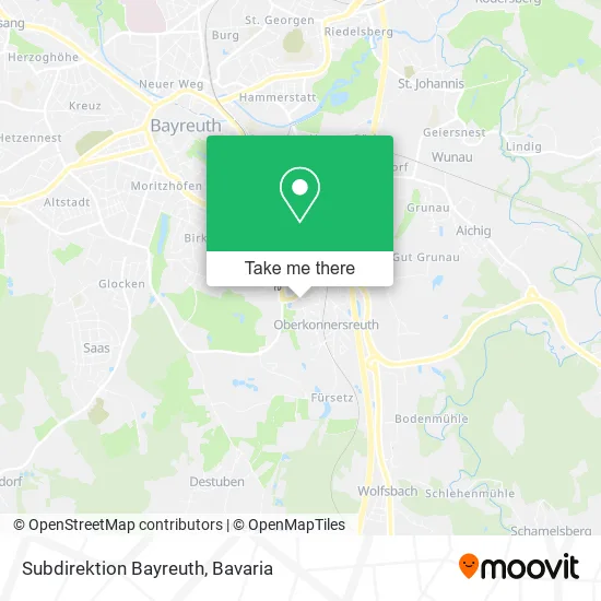 Карта Subdirektion Bayreuth