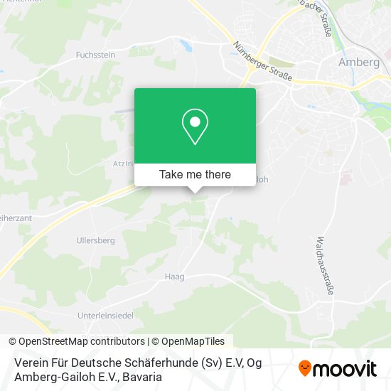 Карта Verein Für Deutsche Schäferhunde (Sv) E.V, Og Amberg-Gailoh E.V.