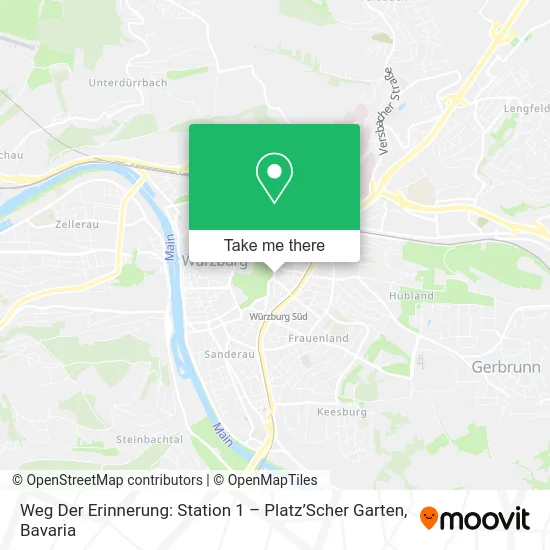 Карта Weg Der Erinnerung: Station 1 – Platz’Scher Garten