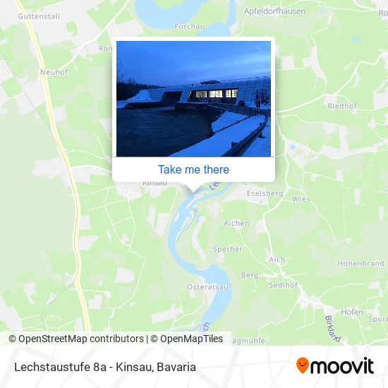 Карта Lechstaustufe 8a - Kinsau