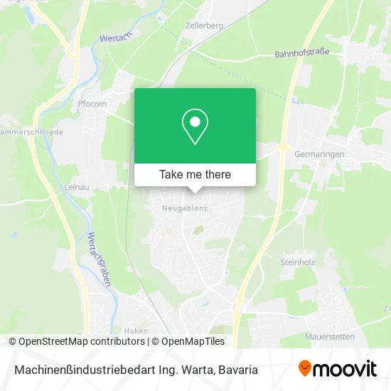 Карта Machinenßindustriebedart Ing. Warta